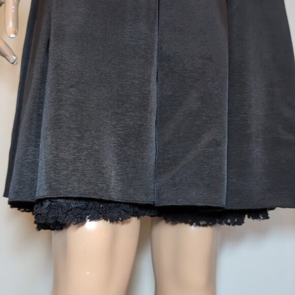 PINK TARTAN Fit & Flare Dress Sleeveless Pleated Jeweled Scoop Neck Cocktail LBD - Picture 4 of 16